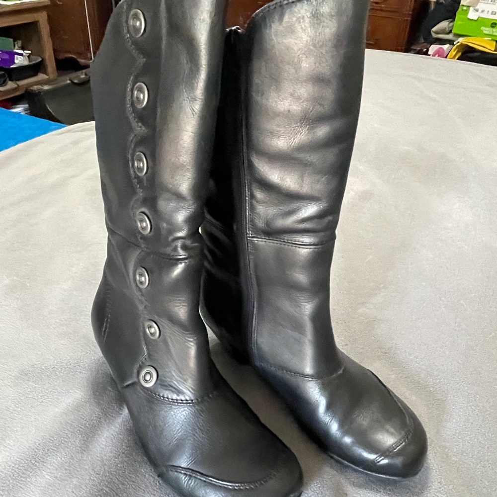 Remonte black leather dress boots - Picture 5 of 9